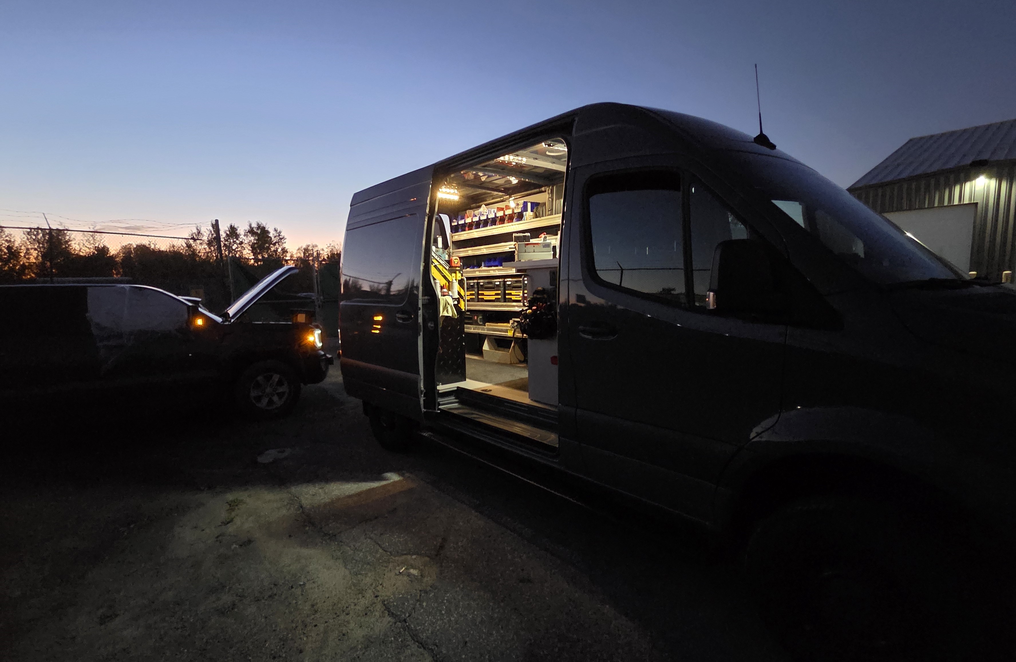 Lock Doctor mobile locksmith van in driveway
