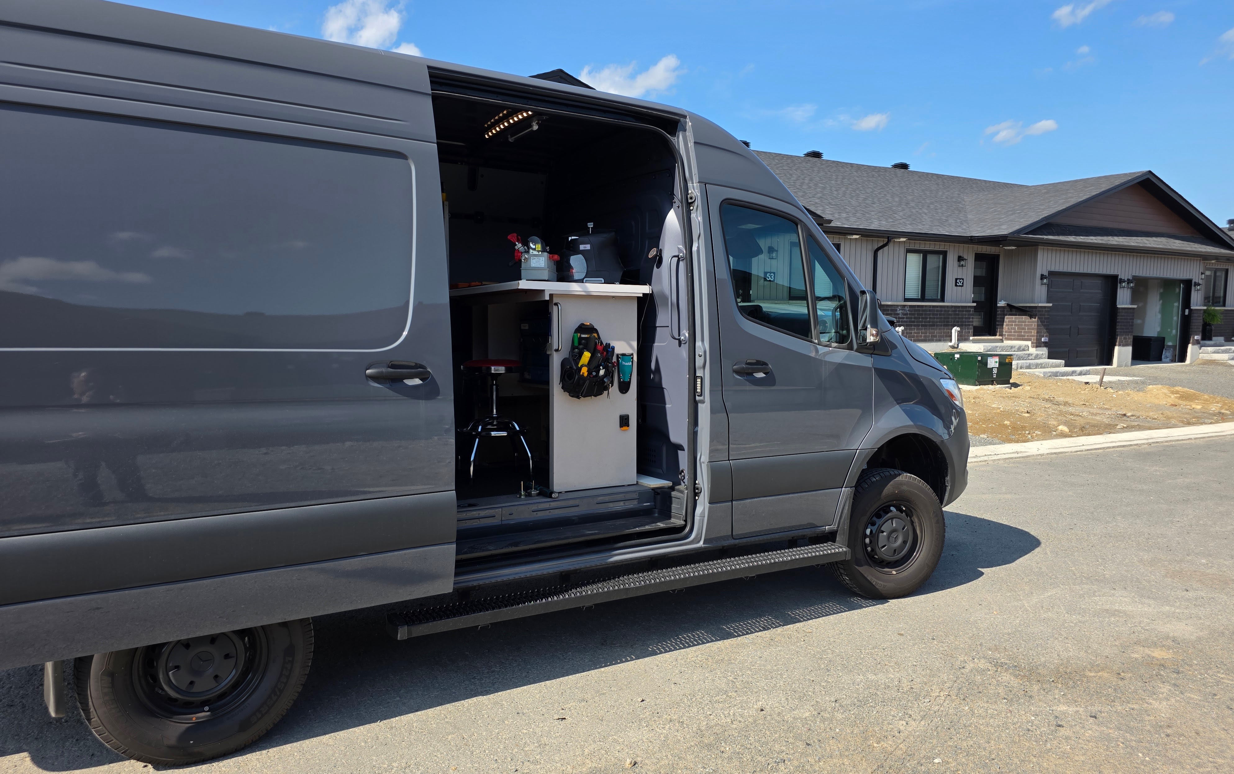 Lock Doctor mobile locksmith van in driveway